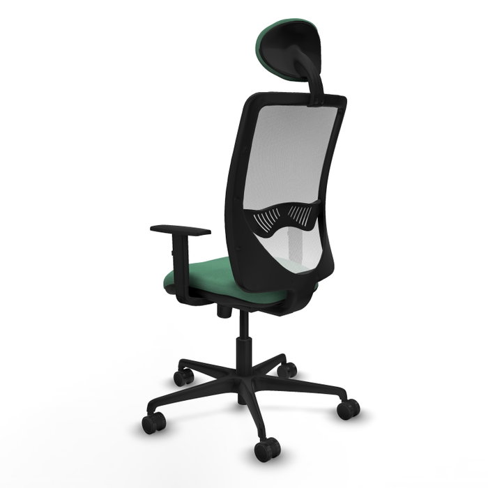 PIQUERAS Y CRESPO Silla de oficina Zulema con mecanismo Sincro, Verde esmeralda y Blanco PIQUERAS Y CRESPO Silla de oficina Zulema con mecanismo Sincro, Verde esmeralda y Blanco