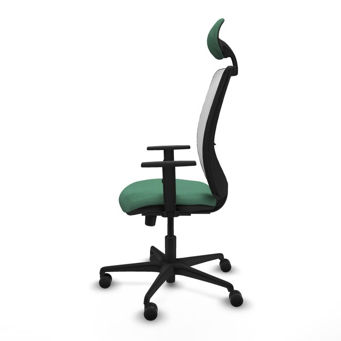 PIQUERAS Y CRESPO Silla de oficina Zulema con mecanismo Sincro, Verde esmeralda y Blanco PIQUERAS Y CRESPO Silla de oficina Zulema con mecanismo Sincro, Verde esmeralda y Blanco