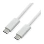 ROLINE Cable USB4 Gen3x2 USB C a USB C, 40 Gbit/s, 240W, 8K UHD-2, Blanco, 1 m