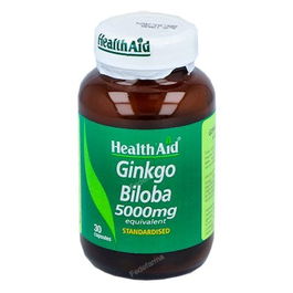 Health Aid Ginkgo Hoja Ext. Estand. 30Cap. Complemento para Normalizar Circulación Periférica