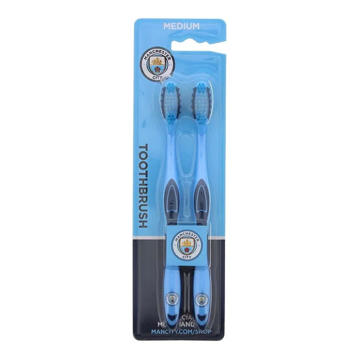 Epl Set Duo Manchester City Cepillo de dientes Azul, 2 pzs Epl Set Duo Manchester City Cepillo de dientes Azul, 2 pzs