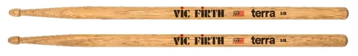 Vic Firth Baquetas American Classic Terra 5B Nogal Americano Calidad Premium Ideal Rock Metal Pop Punta Ovalada