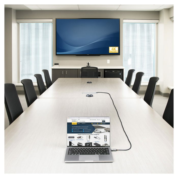 StarTech Cable Activo Óptico USB-C a HDMI 2.0 (9.15m) - AOC para 4K 60Hz, HDR10, ARC, 10 bits, con alimentación por USB y cumplimiento RoHS