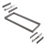 Emuca Bastidor con guías de cierre suave y extracción total para accesorios de armario Quartz, 912-938mm, Aluminio y Plástico, Titanio