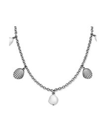 Rosefield Collar Multi shell&pearl charms silver JMSPNS-J162