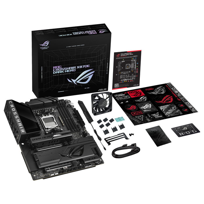 ASUS ROG CROSSHAIR X870E DARK HERO WiFi 7 Placa Base ATX AM5 AMD X870E, HDMI, USB4, 10GbE, Bluetooth 5.4, DDR5, 5xM.2, RAID