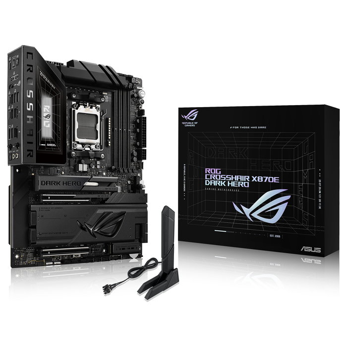 ASUS ROG CROSSHAIR X870E DARK HERO WiFi 7 Placa Base ATX AM5 AMD X870E, HDMI, USB4, 10GbE, Bluetooth 5.4, DDR5, 5xM.2, RAID