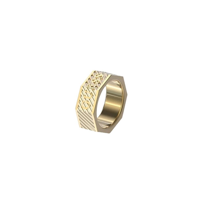 Guess JUMR03030JWYG64 Anillo Bond Street Dorado Talla 64