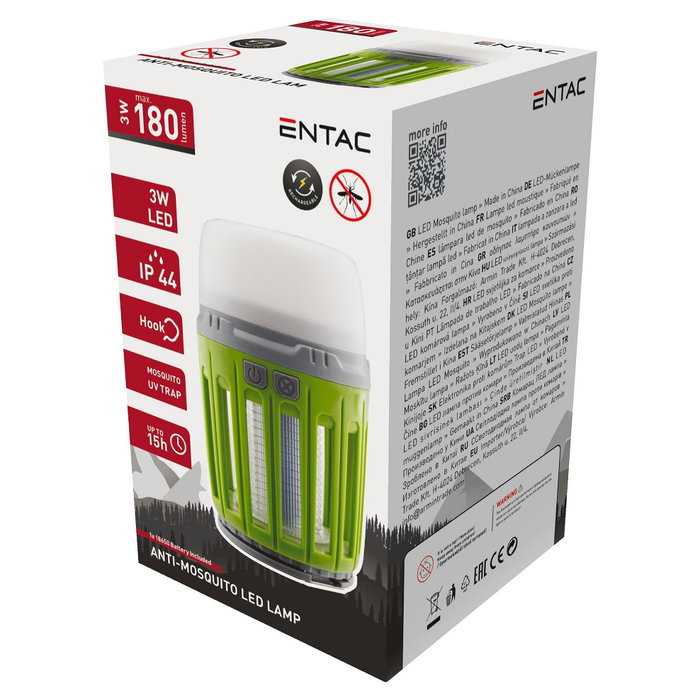 ENTAC ECL-MOSQ-PL Matainsectos Automático Verde y Gris ENTAC ECL-MOSQ-PL Matainsectos Automático Verde y Gris