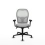 PIQUERAS Y CRESPO Silla de oficina Jorquera con Mecanismo Sincro, Gris claro y Blanco