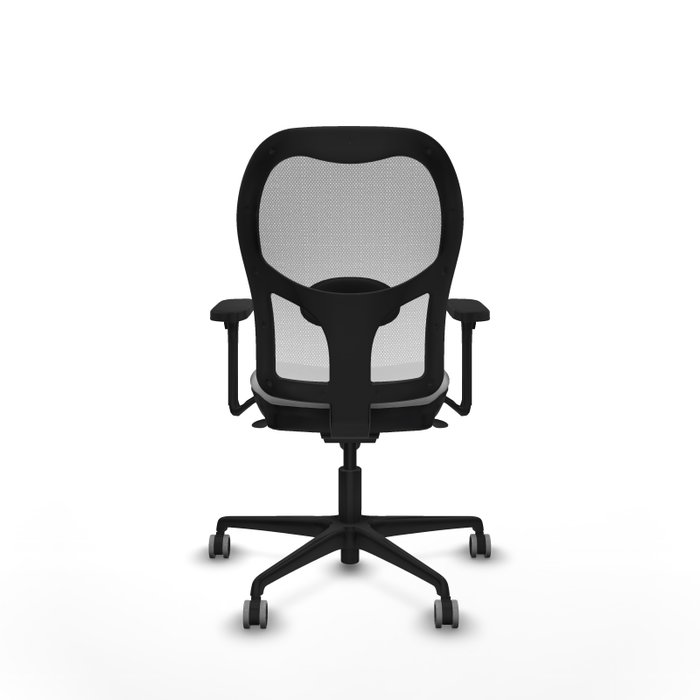 PIQUERAS Y CRESPO Silla de oficina Jorquera con Mecanismo Sincro, Gris claro y Blanco