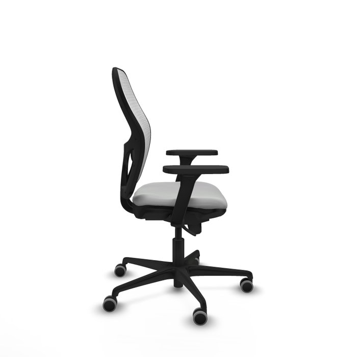 PIQUERAS Y CRESPO Silla de oficina Jorquera con Mecanismo Sincro, Gris claro y Blanco