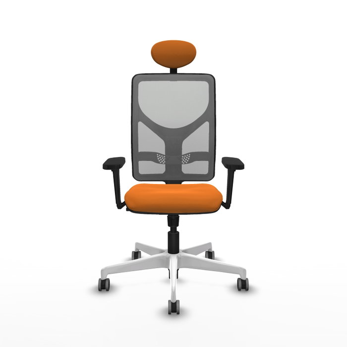 PIQUERAS Y CRESPO Silla de oficina Motilla Naranja y Gris