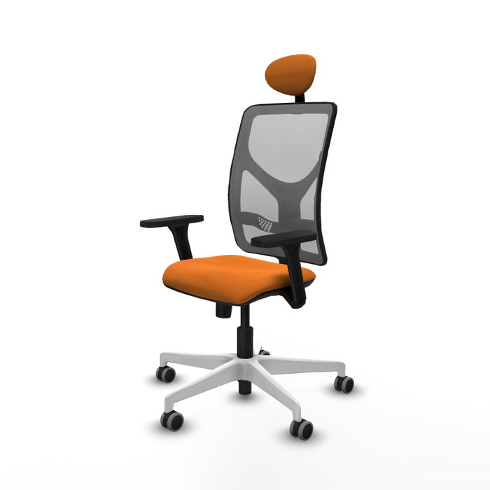 PIQUERAS Y CRESPO Silla de oficina Motilla Naranja y Gris