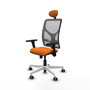 PIQUERAS Y CRESPO Silla de oficina Motilla Naranja y Gris