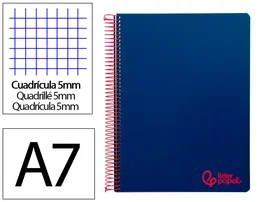 Liderpapel Cuaderno Espiral Micro Wonder A7 Azul Marino