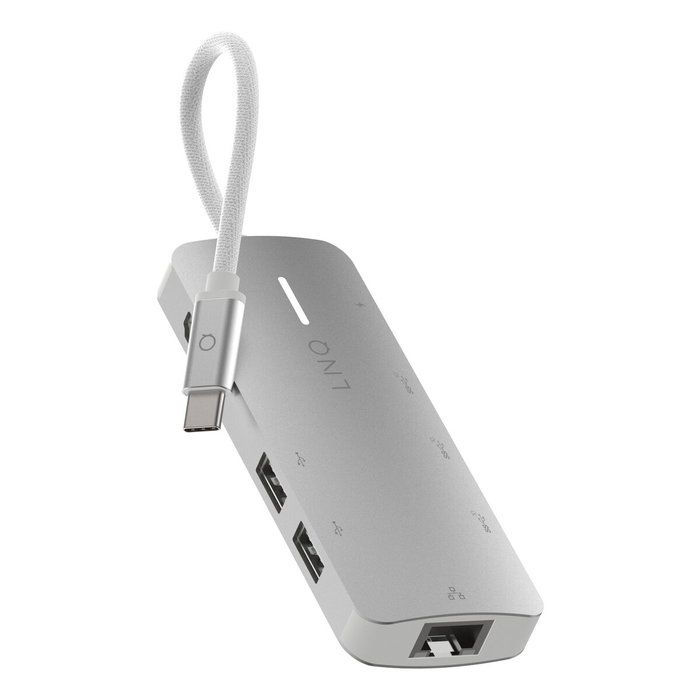 Linq Hub 8 puertos PRO USB-C 140W Gris | 1xUSB 3.2, 1xHDMI, 1xUSB-C PD 140W, 2xUSB-C, 1xRJ45 2.5Gbps, 1xLector de tarjetas Linq Hub 8 puertos PRO USB-C 140W Gris | 1xUSB 3.2, 1xHDMI, 1xUSB-C PD 140W, 2xUSB-C, 1xRJ45 2.5Gbps, 1xLector de tarjetas