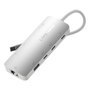 Linq Hub 8 puertos PRO USB-C 140W Gris | 1xUSB 3.2, 1xHDMI, 1xUSB-C PD 140W, 2xUSB-C, 1xRJ45 2.5Gbps, 1xLector de tarjetas