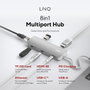 Linq Hub 8 puertos PRO USB-C 140W Gris | 1xUSB 3.2, 1xHDMI, 1xUSB-C PD 140W, 2xUSB-C, 1xRJ45 2.5Gbps, 1xLector de tarjetas