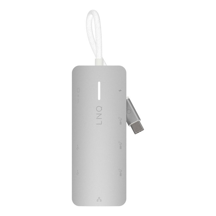 Linq Hub 8 puertos PRO USB-C 140W Gris | 1xUSB 3.2, 1xHDMI, 1xUSB-C PD 140W, 2xUSB-C, 1xRJ45 2.5Gbps, 1xLector de tarjetas Linq Hub 8 puertos PRO USB-C 140W Gris | 1xUSB 3.2, 1xHDMI, 1xUSB-C PD 140W, 2xUSB-C, 1xRJ45 2.5Gbps, 1xLector de tarjetas