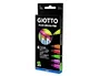 Giotto Rotulador Turbo Soft Fluo Punta de Pincel Caja 6 Unidades Colores Surtidos Tinta Soluble Agua Fluorescente Pastel