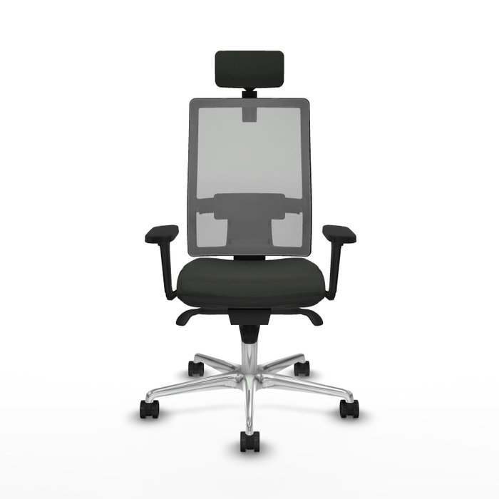 PIQUERAS Y CRESPO Silla de oficina Horna con mecanismo Sincro, Negro y Gris