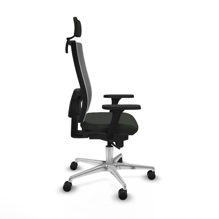 PIQUERAS Y CRESPO Silla de oficina Horna con mecanismo Sincro, Negro y Gris