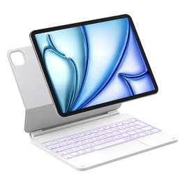 Inateck KB09119 Folio Keyboard Bluetooth para iPad Air 11 M3/M2 (2025/2024), iPad Air 6/5/4, iPad Pro 11 4/3/2/1, QWERTZ, Blanco