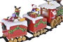 DKD Home Decor Tren LED de Resina 136x136x15 con Movimiento Musical