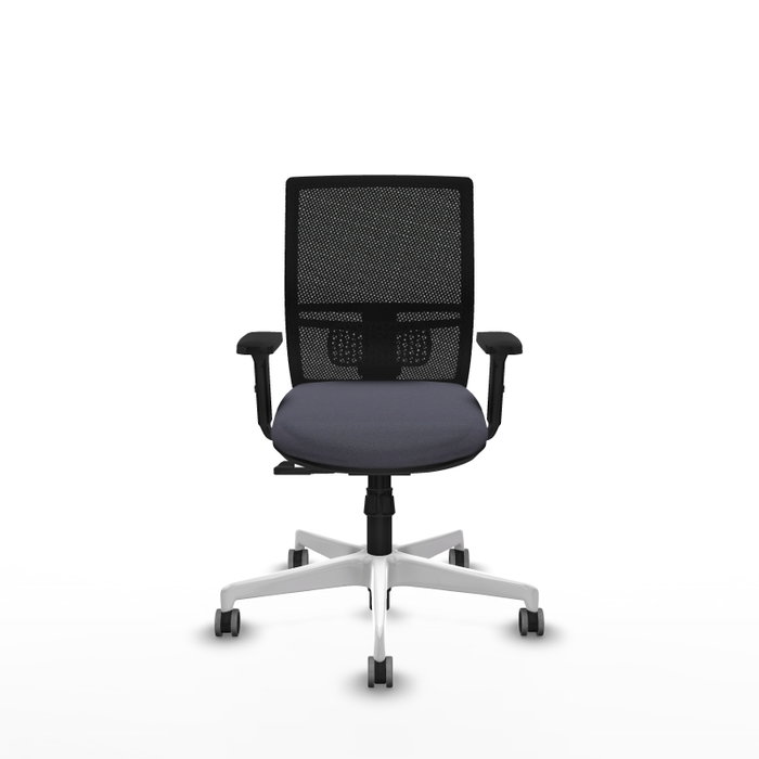 PIQUERAS Y CRESPO Silla de oficina Yunquera con mecanismo Sincro, Gris oscuro/Negro