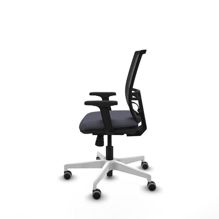 PIQUERAS Y CRESPO Silla de oficina Yunquera con mecanismo Sincro, Gris oscuro/Negro
