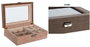 DKD Home Decor Joyero Tradicional Marron Oscuro Marron Pu 16 x 8.5 x 25 cm