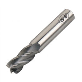 PROTEC Fresa Frontal de 4 Cortes de Metal Duro de 8 mm