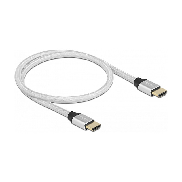 DeLOCK Cable HDMI Ultra High Speed 48 Gbps 8K 60 Hz 0,5 m Plata