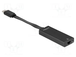 DeLOCK Adaptador USB Type-C a Gigabit LAN RJ45 Negro