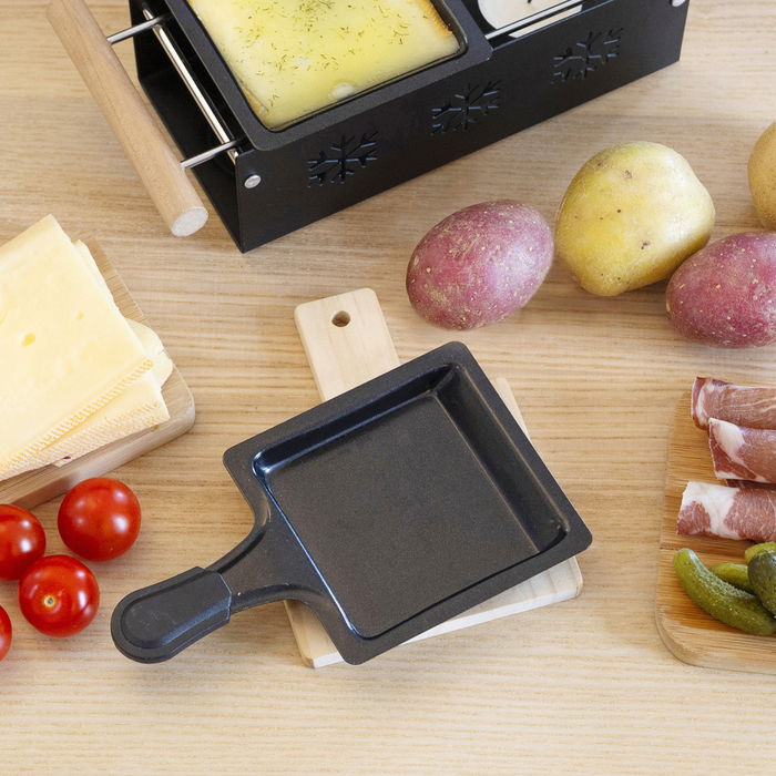 Juego de 4 Salvamantel Raclette Bistrot Madera de Pino con Frase Grabada 10x13.5 cm