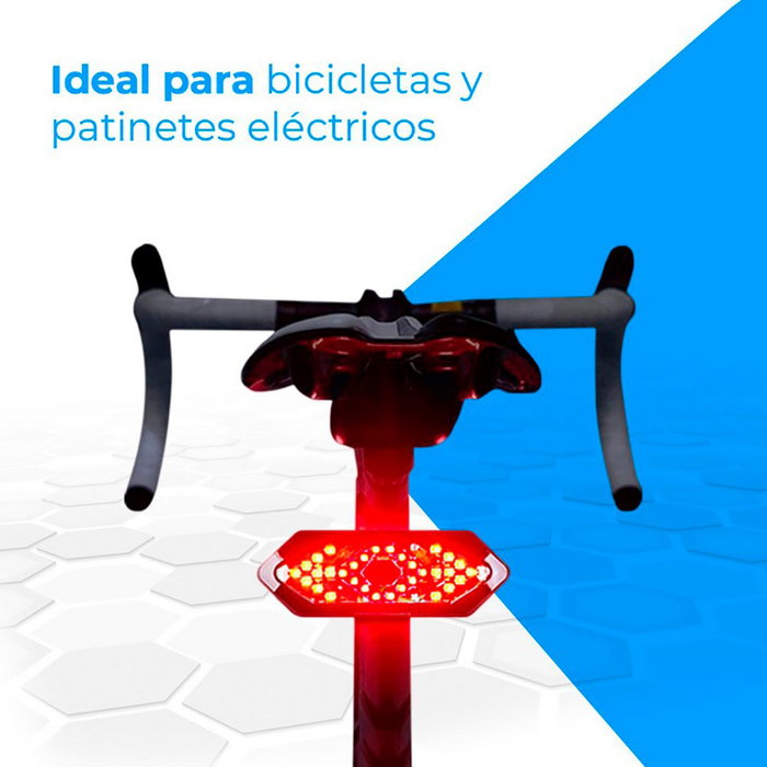 NK Luz trasera LED con intermitentes y mando para bicicleta