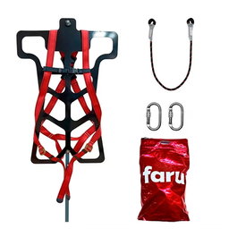Faru Kit anticaídas con arnés de anclaje dorsal y cuerda de 1 m