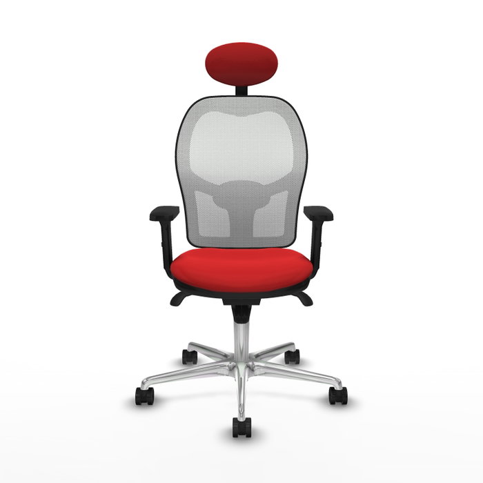 PIQUERAS Y CRESPO Silla de oficina Jorquera con mecanismo Sincro, Rojo y Blanco