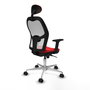 PIQUERAS Y CRESPO Silla de oficina Jorquera con mecanismo Sincro, Rojo y Blanco
