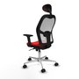 PIQUERAS Y CRESPO Silla de oficina Jorquera con mecanismo Sincro, Rojo y Blanco