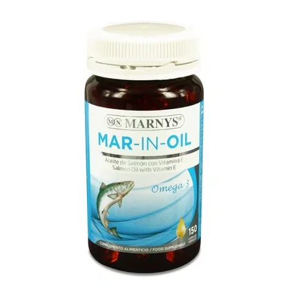 MARNYS Mar In Oil Aceite de Salmón 500mg 150 perlas MARNYS Mar In Oil Aceite de Salmón 500mg 150 perlas