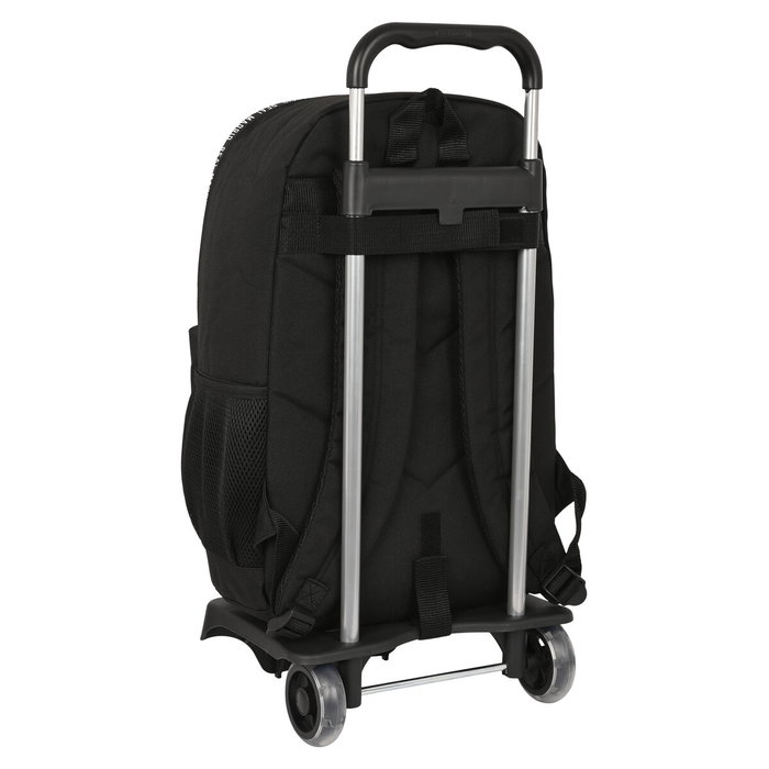 Mochila Escolar con Ruedas Real Madrid C.F. Corporativa Negro 31 x 47 x 15 cm