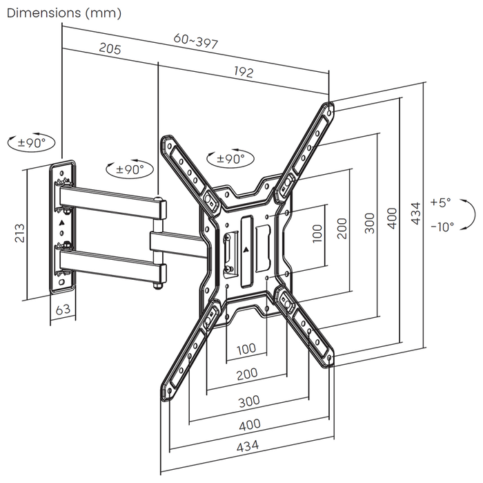 Aisens Soporte de Pared WT65TSE-417 Giratorio e Inclinable 23-65 pulgadas Aisens Soporte de Pared WT65TSE-417 Giratorio e Inclinable 23-65 pulgadas