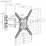 Aisens Soporte de Pared WT65TSE-417 Giratorio e Inclinable 23-65 pulgadas