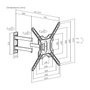 Aisens Soporte de Pared WT65TSE-417 para TV y Monitor de 23-65 pulgadas, Negro