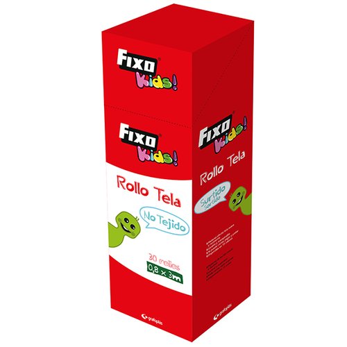 FIXO KIDS Tejido No Tejido Rollo 0,8x3m (Set de 6) en Expositor de 30 FIXO KIDS Tejido No Tejido Rollo 0,8x3m (Set de 6) en Expositor de 30