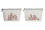 DKD Home Decor Surtido de 2 Neceser Canvas y Poliéster Casitas