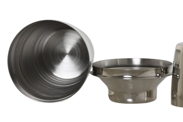 DKD Home Decor Coctelera Loft Plateado Dorado Inox 9.5 x 22 x 9.5 cm 500 ml