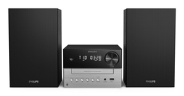 Philips TAM3205M2/77 Microcadena de Música para Uso Doméstico, 20W, Bluetooth, CD, Radio FM, Negro/Plata